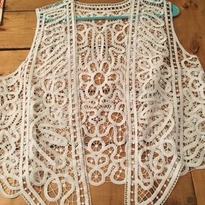 White Lace Vest